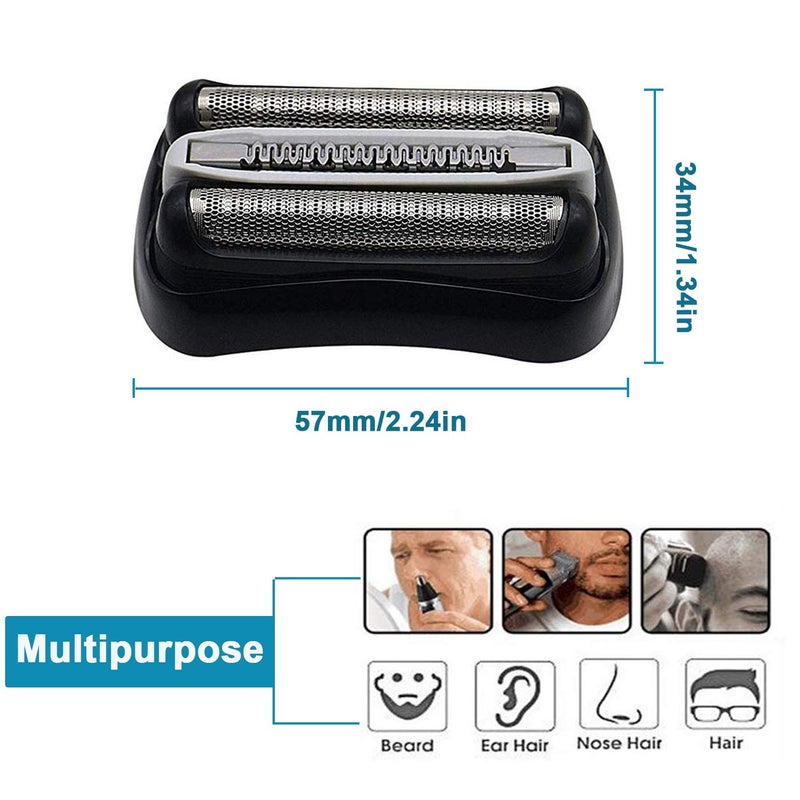 Ketofa 32B Shaver Foil Replacement and Cutter for Compatible with Braun Series 3, Shaver Razor Blade Cassette Head Compatible with Braun 320 330 340 350CC 370cc-4 390cc-4 Models - Image 5